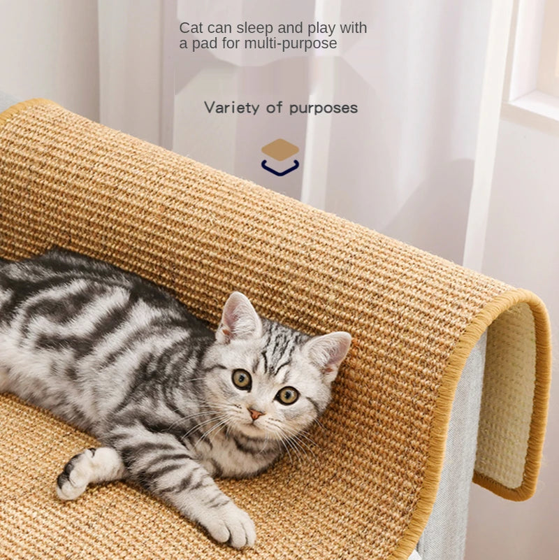 Tapis en sisal pour gratter les chats, planche à gratter pour aiguiser les griffes, arbre à chat, jouets pour chats, protections de chaises, tables, canapés, meubles.