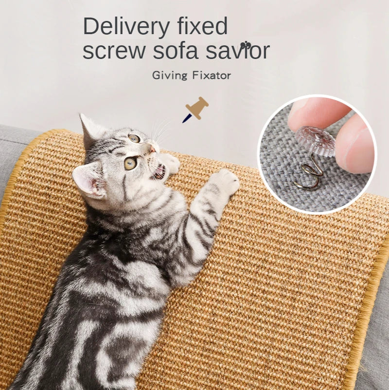 Tapis en sisal pour gratter les chats, planche à gratter pour aiguiser les griffes, arbre à chat, jouets pour chats, protections de chaises, tables, canapés, meubles.